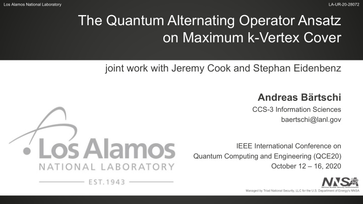 the quantum alternating operator ansatz on maximum k