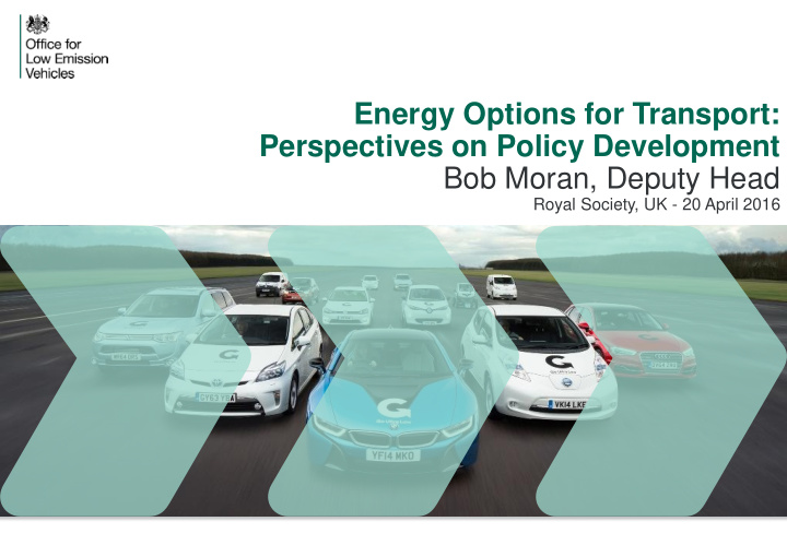 energy options for transport perspectives on policy