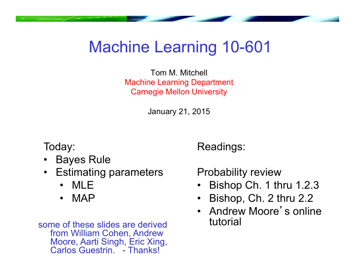 machine learning 10 601