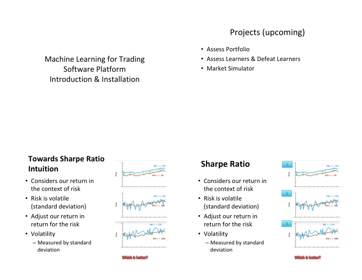 projects upcoming