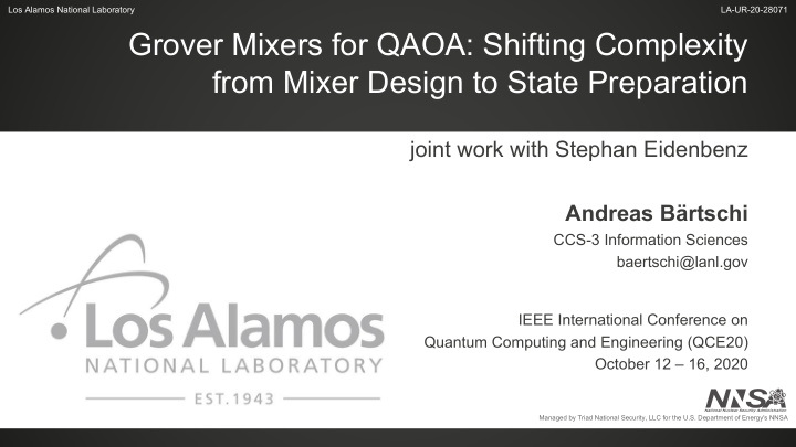 grover mixers for qaoa shifting complexity from mixer