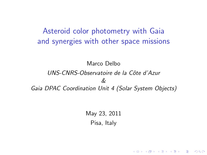 asteroid color photometry with gaia and synergies with