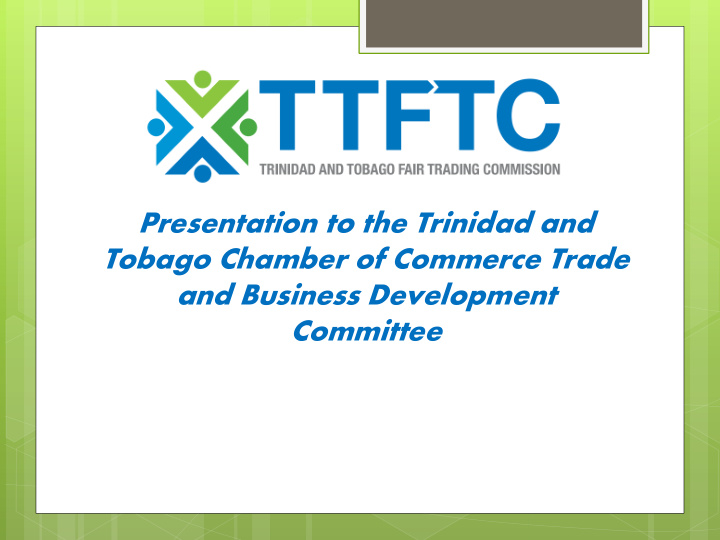 tobago chamber of commerce trade