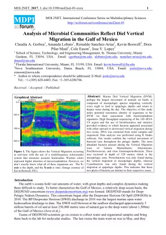 MOL2NET, 2017 , 3, doi:10.3390/mol2net-03-xxxx  2  collected water samples for DNA extraction.