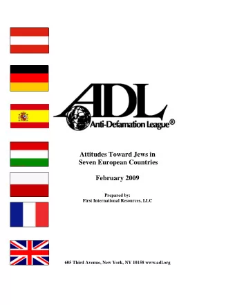 First International Resources, LLC  605 Third Avenue, New York, NY 10158 www.adl.org  2  Table of