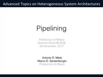 Outline   Processors and Instruction Sets   Review of pipelining   MIPS