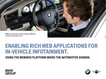 ENABLING RICH WEB APPLICATIONS FOR  IN-VEHICLE INFOTAINMENT.  USING THE WEBINOS PLATFORM INSIDE THE