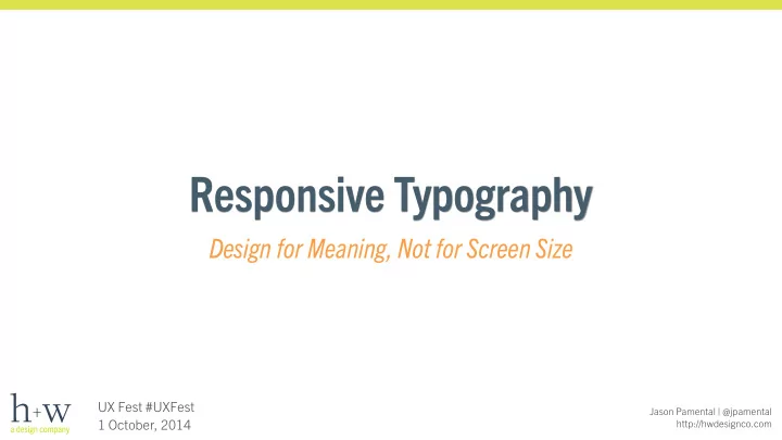 responsive typography