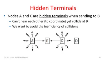 Hidden$Terminals$  Nodes$A$and$C$are$hidden$terminals$when$sending$to$B$
