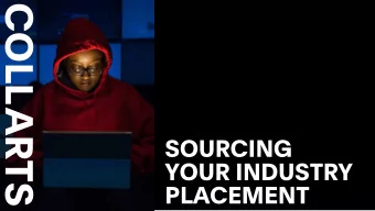 COLLARTS  SOURCING  YOUR INDUSTRY  PLACEMENT  COLLARTS  PREPARING TO SOURCE YOUR  INDUSTRY