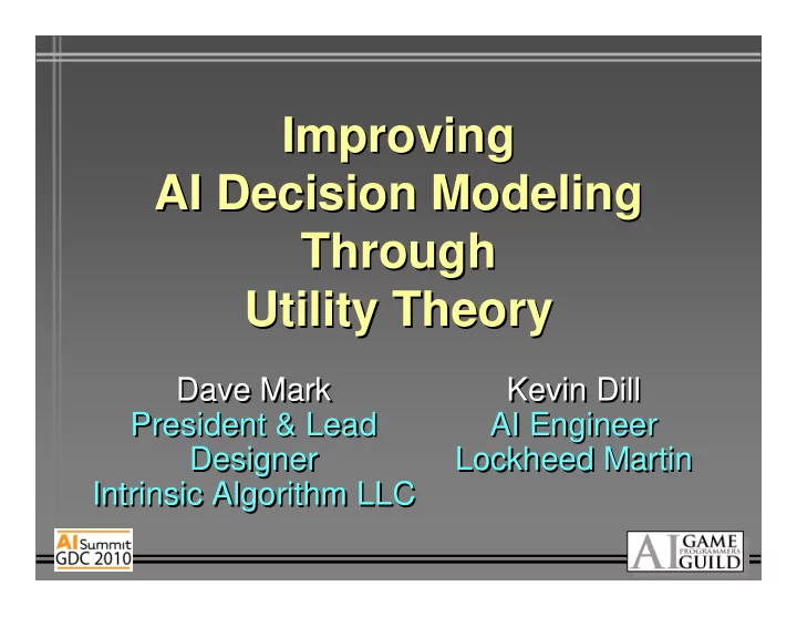 improving improving ai decision modeling ai decision