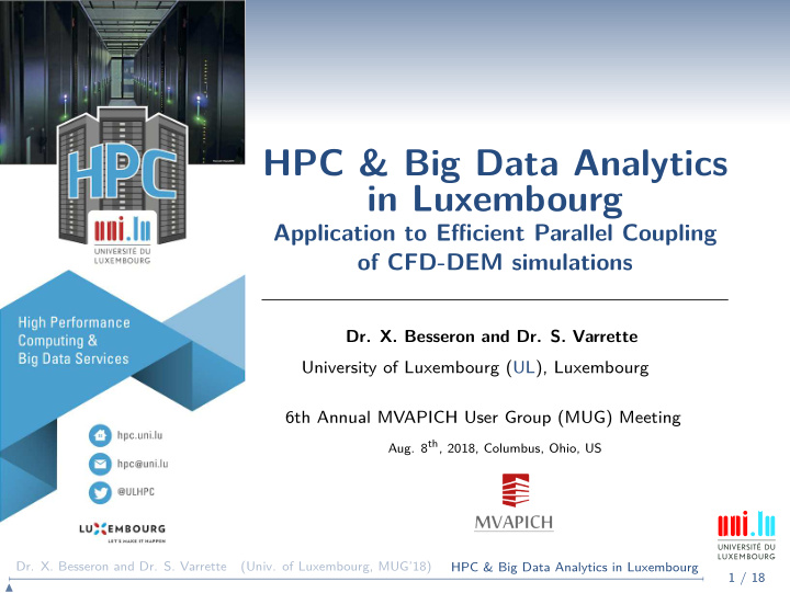 hpc big data analytics in luxembourg