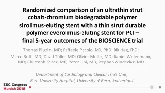 Randomized comparison of an ultrathin strut  cobalt-chromium biodegradable polymer