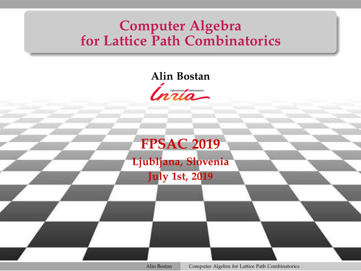computer algebra for lattice path combinatorics