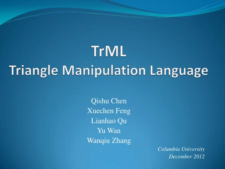 qishu chen xuechen feng lianhao qu yu wan wanqiu zhang
