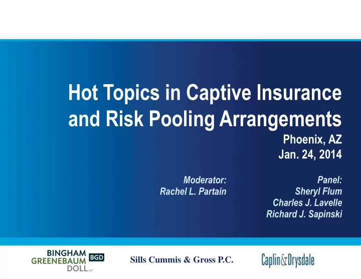 and risk pooling arrangements