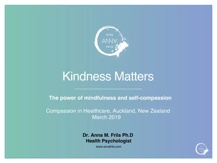 kindness matters