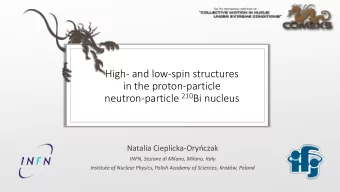 neutron-particle 210 Bi nucleus Natalia Cieplicka- Oryczak  INFN, Sezione di Milano, Milano,