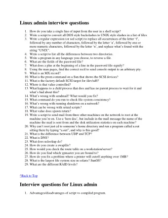 Linux admin interview questions 1. How do you take a single line of input from the user in a shell