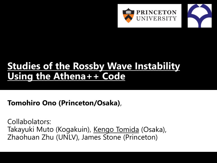 studies of the rossby wave instability using the athena