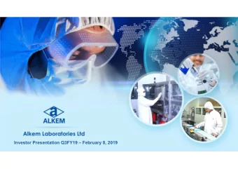 Investor Presentation Q3FY19  February 8, 2019  Safe Harbor Statement  This presentation