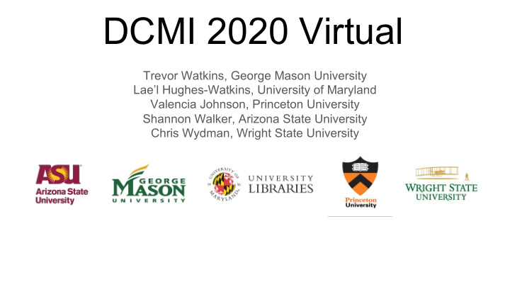 dcmi 2020 virtual