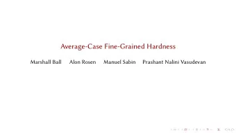 Average-Case Fine-Grained Hardness  Marshall Ball  Alon Rosen  Manuel Sabin  Prashant Nalini