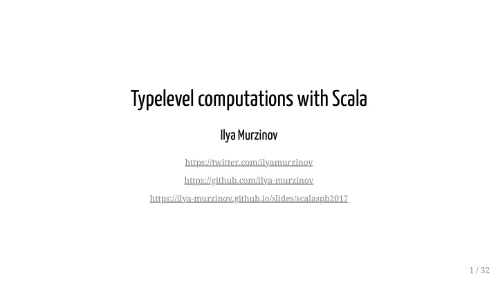 typelevel computations with scala