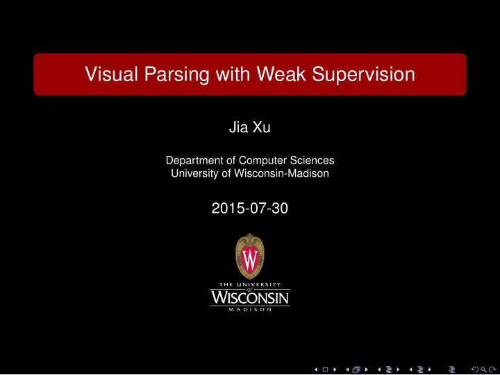 visual parsing with weak supervision