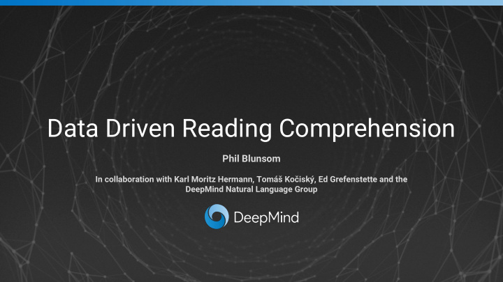 data driven reading comprehension
