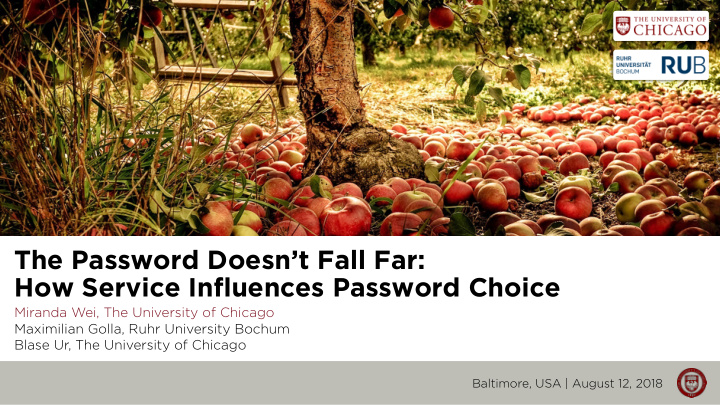 the password doesn t fall far how service influences