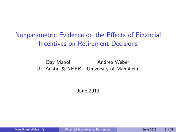 nonparametric evidence on the effects of financial