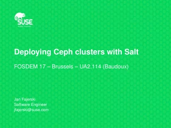 D  e  p  l  o  y  i  n  g  C  e  p  h  c  l  u  s  t  e  r  s  w  i  t  h  S  a  l  t  F  O  S  D