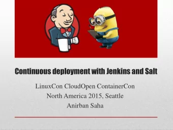 Continuous deployment with Jenkins and Salt  LinuxCon CloudOpen ContainerCon  North America 2015,