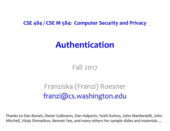 authentication