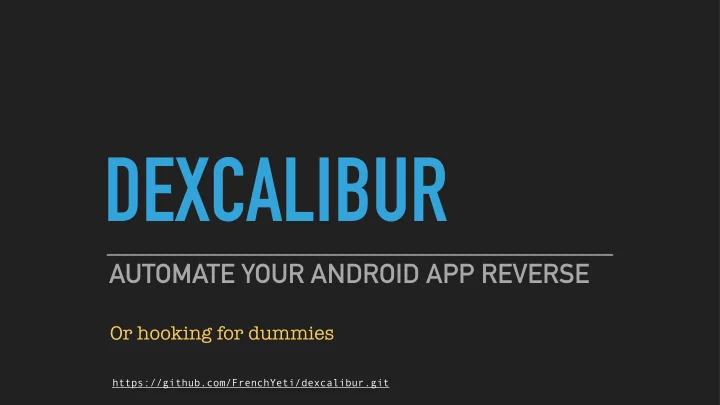 dexcalibur