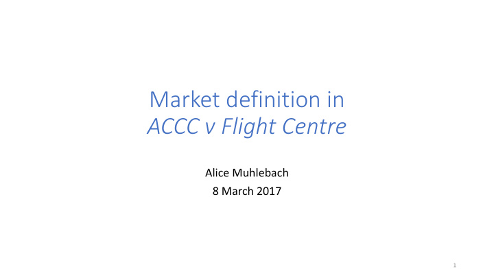 accc v flight centre