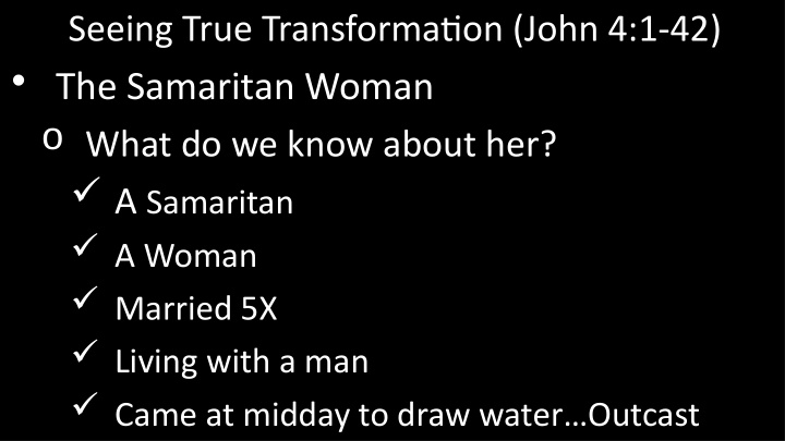 the samaritan woman