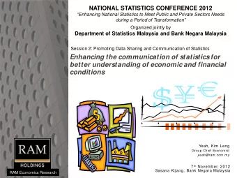 Session 2: Promoting Data Sharing and Communication of Statistics  Enhancing the communication of