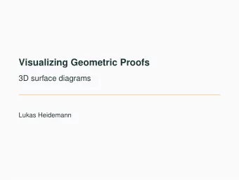 Visualizing Geometric Proofs  3D surface diagrams  Lukas Heidemann  Diagrams  0-diagrams  1