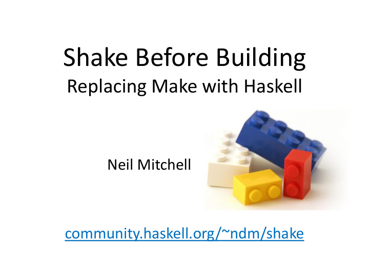 shake before building