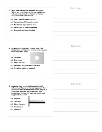 Slide 1 / 66  1  What is the name of the following statement:  &quot;When two systems are in