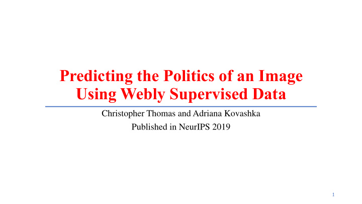 using webly supervised data