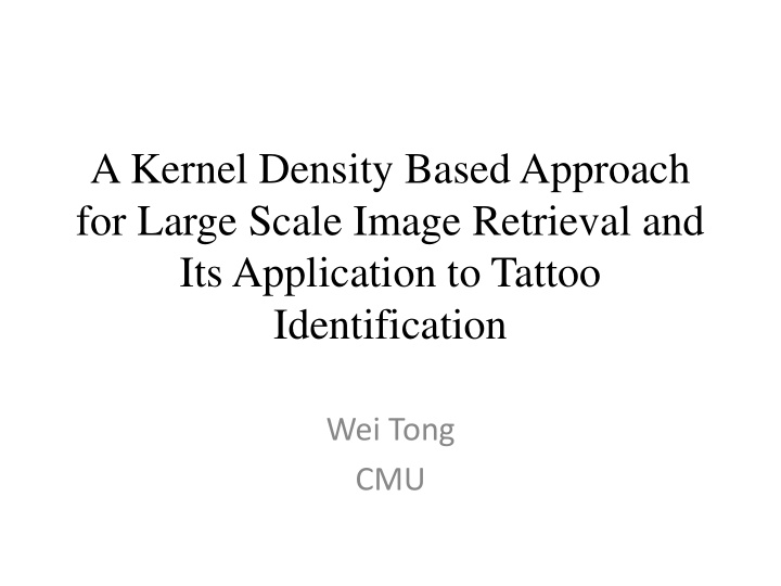 a kernel density based approach for large scale image