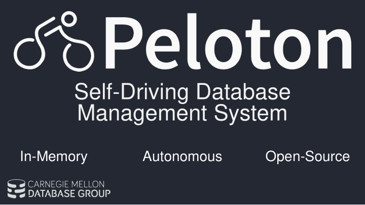 self driving database management system