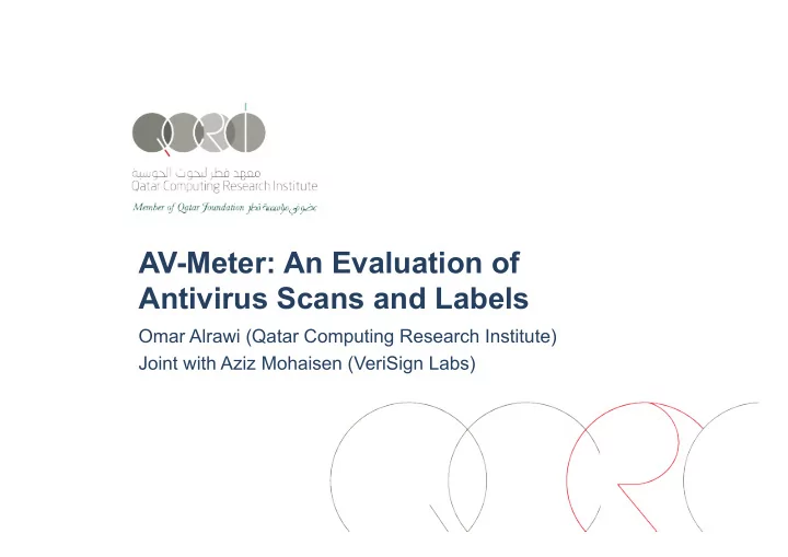 av meter an evaluation of antivirus scans and labels