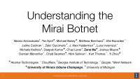 understanding the mirai botnet