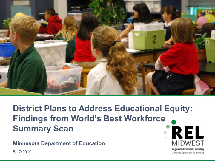 district plans to address educational equity findings
