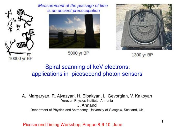 spiral scanning of kev electrons