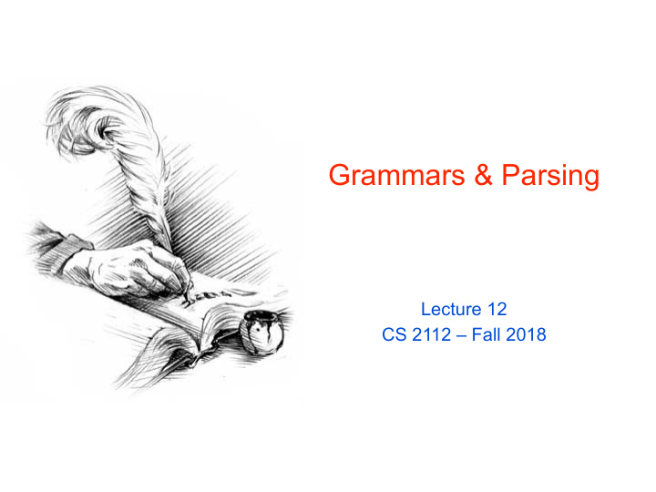 grammars parsing